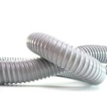 Grey central vacuum hose.